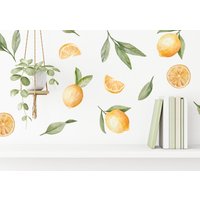 Lemon Decals/Wandsticker Aus Stoff Gelbe Zitronen von KayeRedmanArt