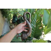 10-1/2 "Zoll - Schwan Massiv Messing Türknauf Vintage Antiker Türgriff Gans Haupteingang Tor Messingknauf von KayeeEthnic