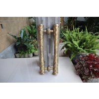 22" Paar/2 Stk. Vintage Türgriff Ethno Türgriffe - Massiv Messing Haupteingang Mit Antik Victoria Stil von KayeeEthnic