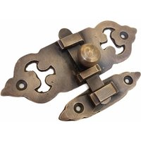 3 Stk Vintage Latch Verschluss Massiv Messing Ethno Riegel Mit Haken Brust Box Safe von KayeeEthnic