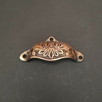 4 Stück - Massiver Messing Schubladengriff Handgemachter Vintage Schubladenknopf Antiker Schubladenziehschrank Für Wohnkultur von KayeeEthnic