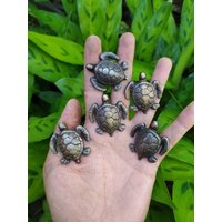 5 Stück - Süße Kleine Schildkröte Vintage Türknäufe Antike Massiv Messing Schubladenknäufe von KayeeEthnic