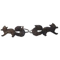 Paar - 2 Stück Raffhalter Eichhörnchen, Raffhalter, Für Vorhänge, Vorhanghalter, Vorhanghaken, Vintage von KayeeEthnic
