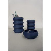 Desk Set Groovy - Medium | 5 Pieces Stackable Paper Clip Trays & Pen Holder Organiser von KayenneStudio