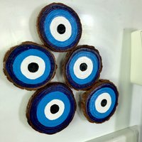 Evil Eye Handbemalte Holz Magnete von KaylaCropperArt