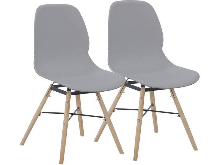 4-Fußstuhl KAYOOM Stuhl Amy 110 2er-Set, praktisches Set, bequemer Kunststoffstuhl , grau, B:45cm H:82cm T:53,5cm, Sitz: Polypropylen / Gestell: Eisen / Stuhlbeine: Buchenholz, Stühle, pflegeleicht, abwaschbar, in einem Stück spritzgegossene Sitzfläche 4-Fußstuhl KAYOOM Stuhl Amy 110 2er-Set, praktisches Set, bequemer Kunststoffstuhl , grau, B:45cm H:82cm T:53,5cm, Sitz: Polypropylen / Gestell: Eisen / Stuhlbeine: Buchenholz, Stühle, pflegeleicht, abwaschbar, in einem Stück spritzgegossene Sitzfläche von Kayoom