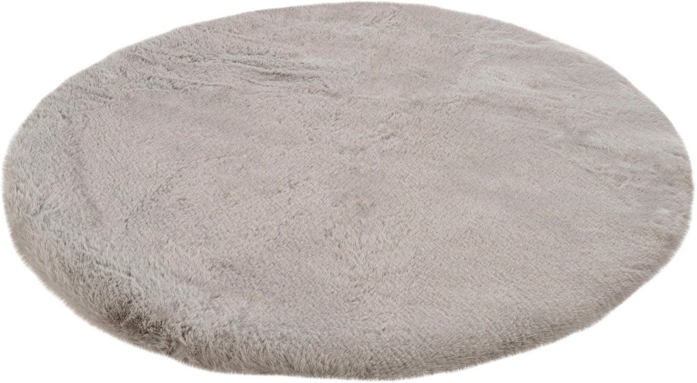 Badematte Rabbit Kayoom, Höhe 22 mm, rutschhemmend beschichtet, fußbodenheizungsgeeignet, Polyester, rund, weiche Kaninchenfell Haptik, Badezimmer, Kinderzimmer, Schlafzimmer von Kayoom