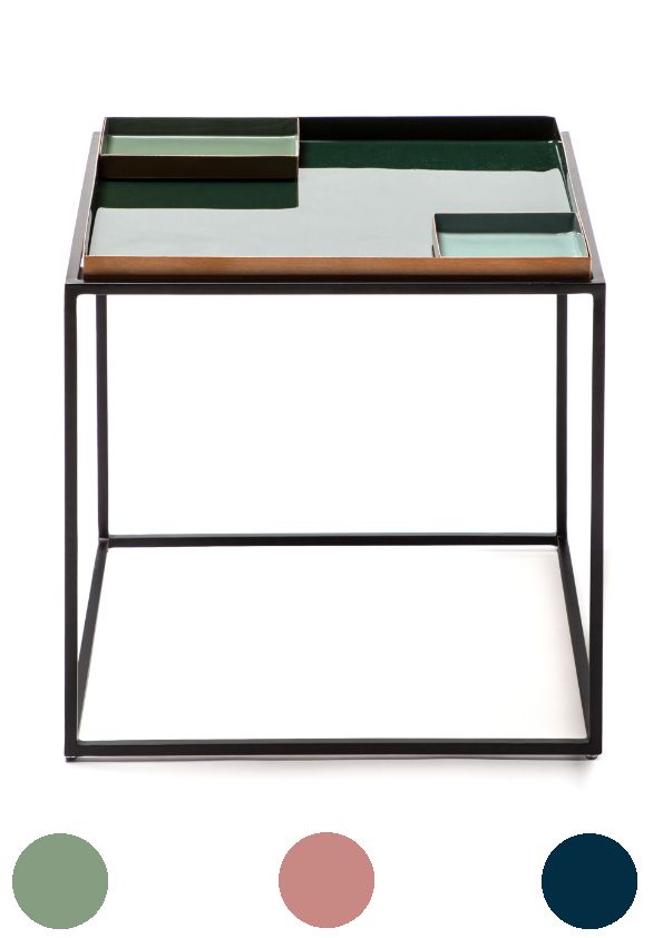 Beistelltisch Couchtisch Nachttisch Metall modern Pastell design retro Tisch von Kayoom