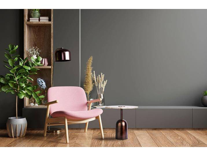 Beistelltisch KAYOOM Harriet, luxuriöse Tischplatte aus 100% Marmor , braun, B:47cm H:47cm T:47cm, Tischplatte: 100% Marmor Gestell: Edelstahl, Tische, Beistelltisch, Tischplatte aus Marmor, stabiles Gestell aus Eisen von Kayoom