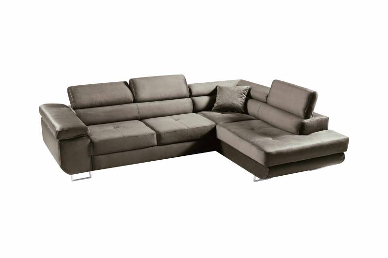 Ecksofa Divan 325-R Dunkeltaupe von Kayoom