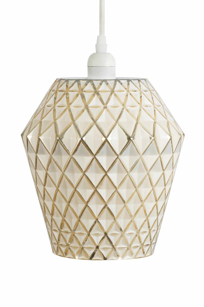 Hängelampe Lumi Gold / Weiß von Kayoom