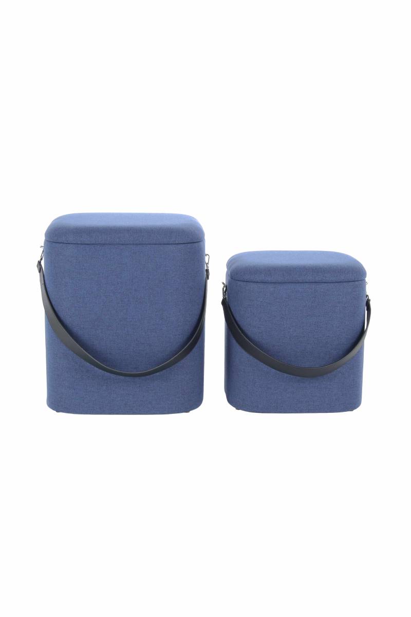 Hocker Arabella 225 2er-Set Blau / Schwarz Hocker Arabella 225 2er-Set Blau / Schwarz von Kayoom