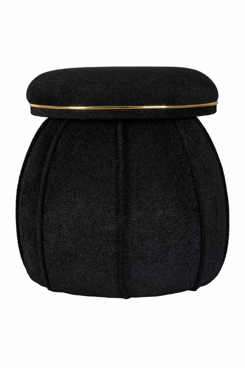 Hocker Corin 135 Weiß / Gold von Kayoom