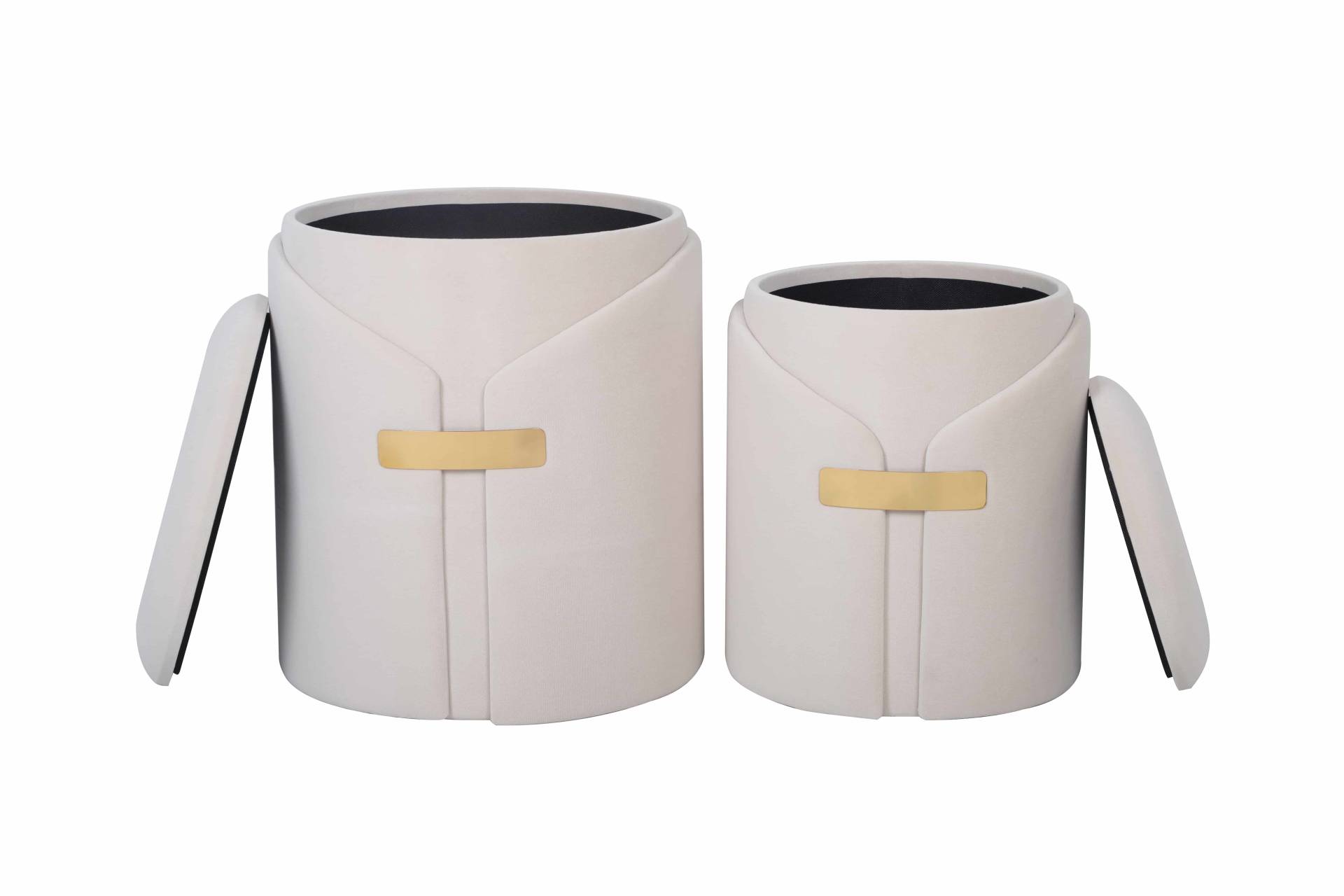 Hocker Forcet 125 2er-Set Hellbraun Hocker Forcet 125 2er-Set Hellbraun von Kayoom