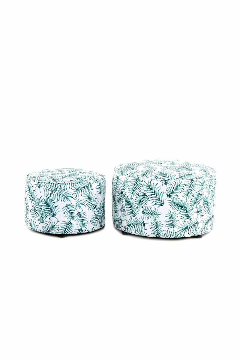 Hocker Indira 110 2er-Set Flower von Kayoom