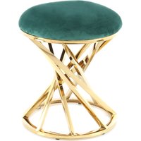 Hocker Wesley 325 Grün / Gold von Kayoom