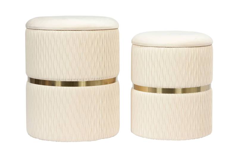 Hocker Zora 425 2er-Set Pistachio-Grün von Kayoom