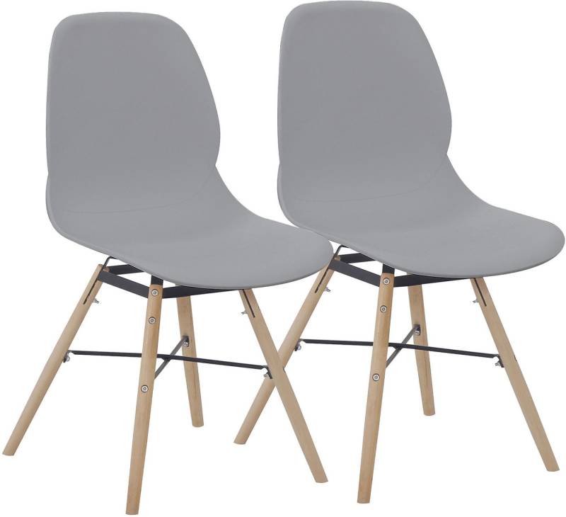 Kayoom 4-Fußstuhl Stuhl Amy 110 2er-Set, praktisches Set, bequemer Kunststoffstuhl (Set, 2 St), pflegeleicht, abwaschbar, in einem Stück spritzgegossene Sitzfläche von Kayoom