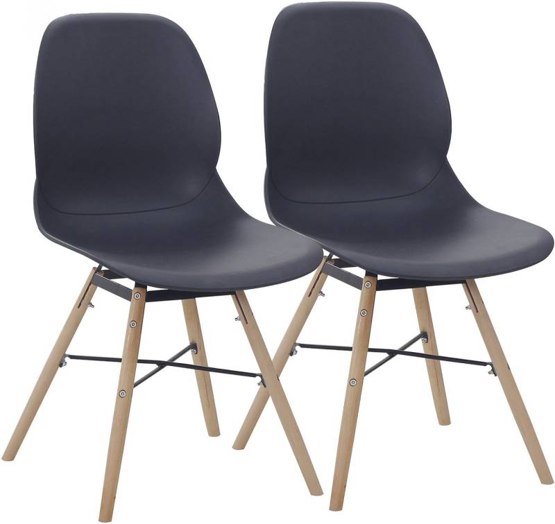 Kayoom 4-Fußstuhl Stuhl Amy 110 2er-Set, praktisches Set, bequemer Kunststoffstuhl (Set, 2 St), pflegeleicht, abwaschbar, in einem Stück spritzgegossene Sitzfläche von Kayoom