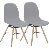 Kayoom 4-Fußstuhl "Stuhl Amy 110 2er-Set, praktisches Set, bequemer Kunststoffstuhl", (Set), 2 St., pflegeleicht, abwaschbar, in einem Stück spritzgegossene Sitzfläche von Kayoom