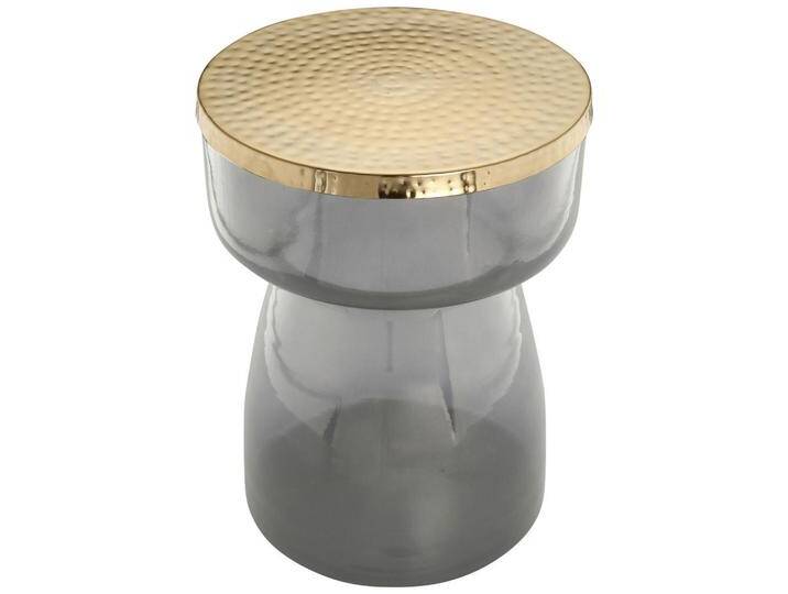 Kayoom BEISTELLTISCH, Gold, Grau, Metall, Glas, rund, 48 cm, Wohnzimmer, Wohnzimmertische, Beistelltische von Kayoom