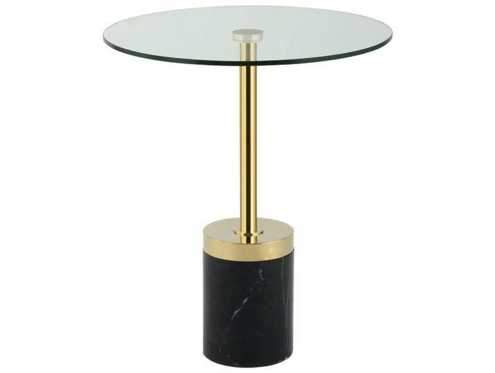 Kayoom BEISTELLTISCH, Gold, Schwarz, Metall, Glas, Stein, rund, 46x53x46 cm, Wohnzimmer, Wohnzimmertische, Beistelltische von Kayoom