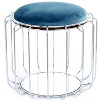 Beistelltisch / Pouf Comfortable 110 Petrol / Silber von Kayoom