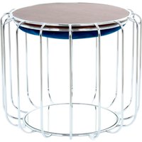 Kayoom Beistelltisch "Beistelltisch / Pouf Comfortable 110", praktisch umzuwandeln in Tisch oder Hocker, mit Spiegelglas von Kayoom