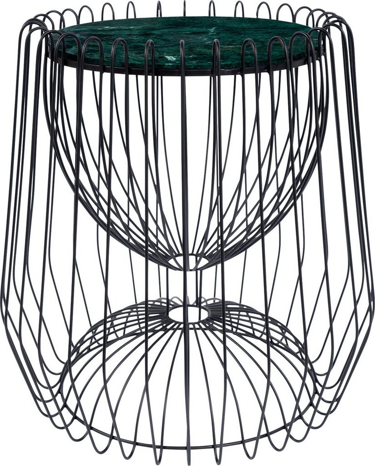 Kayoom Beistelltisch Malibu 225, Beistelltisch mit edler Marmorplatte (1-St), ø-Marmorplatte: 33,5 cm, angesagtes Metalldesign, pflegeleicht von Kayoom