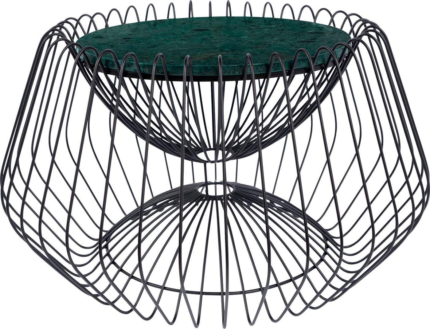 Kayoom Beistelltisch Malibu 325, Beistelltisch mit edler Marmorplatte (1-St), ø-Marmorplatte: ca. 37 cm, angesagtes Metalldesign, pflegeleicht von Kayoom