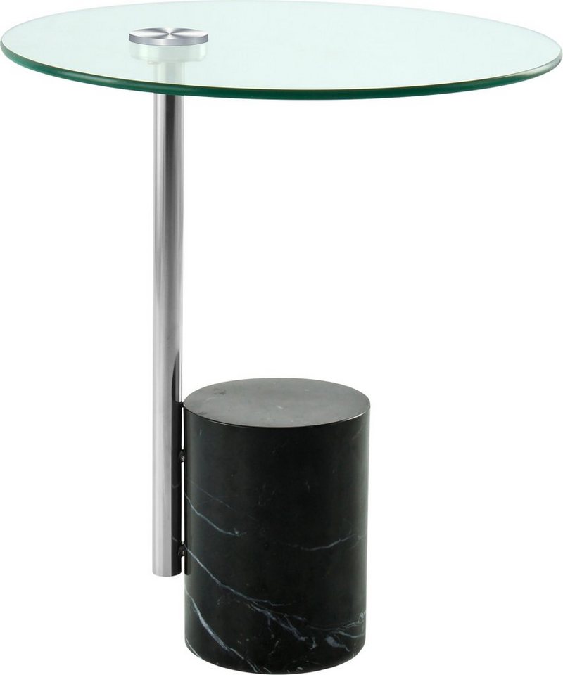 Kayoom Beistelltisch Beistelltisch Rosario 525, Tischgestell in Metall-Marmor-Kombination, Sockel Ø 17 cm von Kayoom