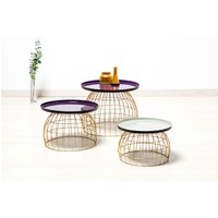 Kayoom Beistelltisch "Laudatio Beistelltisch-Set, Beistelltische im 3er-Set,Gitteroptik", (Set, 3 St.), 3er-Set, vielfältig einsetzbar, aktuelle Farben von Kayoom