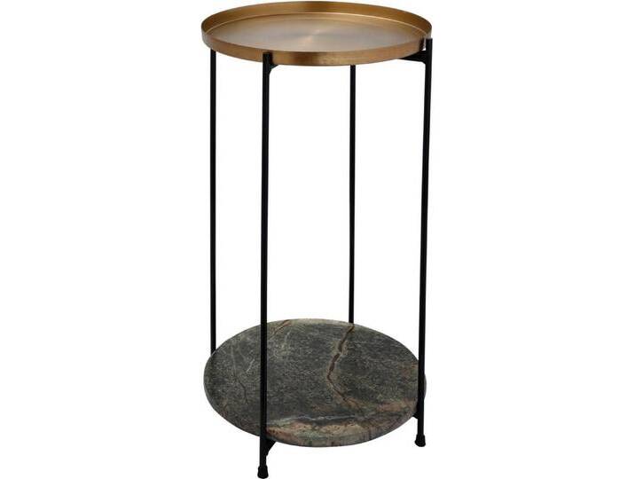Kayoom Beistelltisch Louisa 125, Beistelltisch aus Metall und Marmor, attraktives Design (1-St), Dekorativ, edle Marmorplatte und Metalltablett von Kayoom
