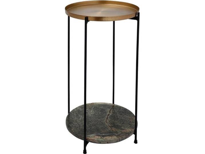Kayoom Beistelltisch Louisa 125, Beistelltisch aus Metall und Marmor, attraktives Design (1-St), Dekorativ, edle Marmorplatte und Metalltablett von Kayoom
