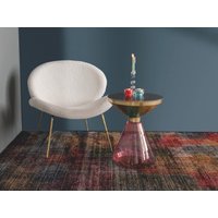 Kayoom Beistelltisch "Roman 325, mundgeblasener Glaskorpus", (1 St.), mundgeblasener Glaskorpus, Retro-Design, goldene Metall-Tischplatte von Kayoom