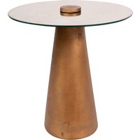 Kayoom Beistelltisch "Scotch 125, Beistelltisch in runder Form,Glas-Tischplatte", (1 St.), Glasplatte metallic-marmoriert, modernes Design, pflegeleicht von Kayoom
