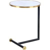 Kayoom Beistelltisch "Servant 210, Beistelltisch für das Sofa, glamouröses, edles Design", (1 St.), Durch Rollen einfach zu verschieben, runde Tischplatte, C-Form von Kayoom