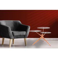 Kayoom Beistelltisch "Triplet, moderner, drei Tischplatten in versetzter Anordnung", (1 St.), Drei Tischplatten auf verschiedenen Höhen, Retro-Design von Kayoom