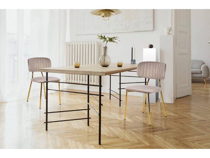 Kayoom Esszimmerstuhl Kian (Set, 2 St), samtweicher Bezug, braun von Kayoom