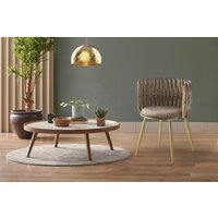 Kayoom Esszimmerstuhl "Stuhl Milla 125 2er-Set,tolles Design der Rückenlehne,runde Sitzfläche", (Set), 2 St., Stoffbezug, samtweicher Bezug, hochwertig, vielseitig einsetzbarer Stuhl von Kayoom