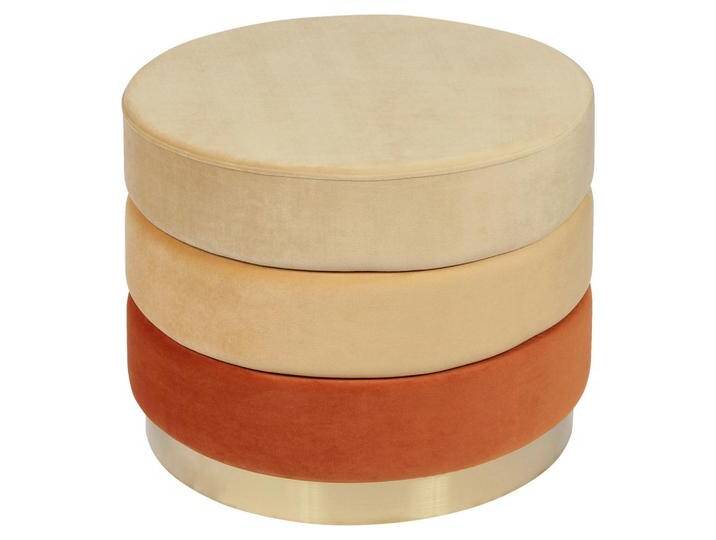 Kayoom HOCKER, Orange, Gold, rund, 42 cm, Wohnzimmer, Hocker, Sitzhocker von Kayoom