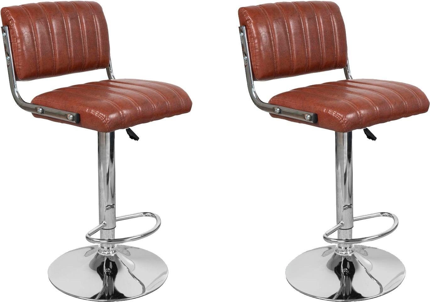 Kayoom Hochstuhl Barstuhl Midnight 725 2er-Set,in Leder-Optik Barhocker (Set, 2 St), pflegeleicht, höhenverstellbar, komfortabel, drehbar von Kayoom