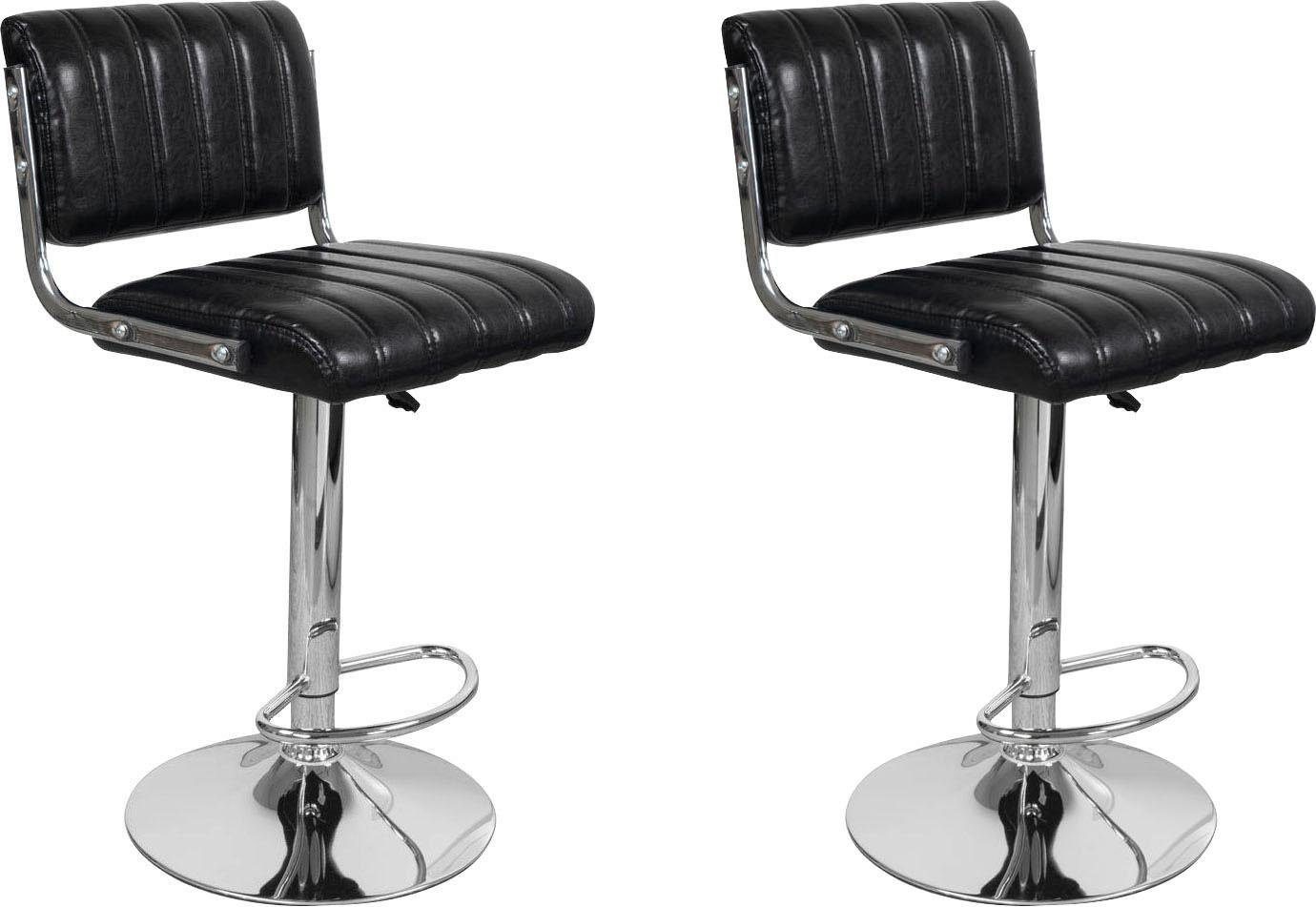 Kayoom Hochstuhl Barstuhl Midnight 725 2er-Set,in Leder-Optik Barhocker (Set, 2 St), pflegeleicht, höhenverstellbar, komfortabel, drehbar von Kayoom