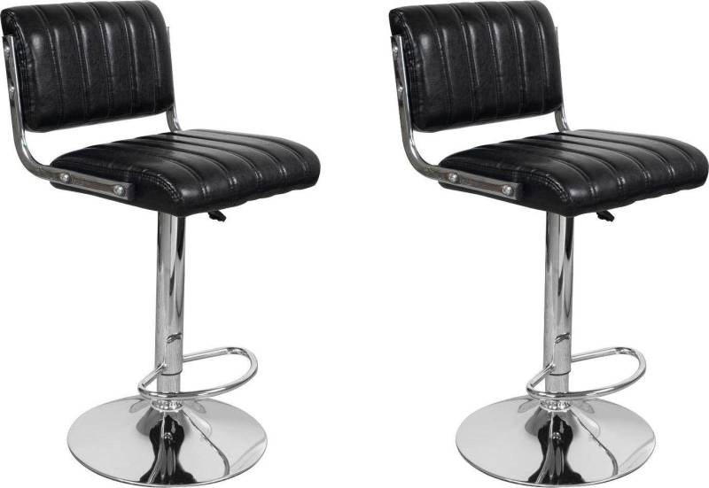 Kayoom Hochstuhl Barstuhl Midnight 725 2er-Set,in Leder-Optik Barhocker (Set, 2 St), pflegeleicht, höhenverstellbar, komfortabel, drehbar von Kayoom