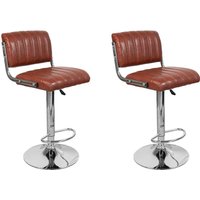 Kayoom Hochstuhl "Barstuhl Midnight 725 2er-Set,in Leder-Optik Barhocker", (Set), 2 St., pflegeleicht, höhenverstellbar, komfortabel, drehbar von Kayoom