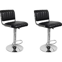 Kayoom Hochstuhl "Barstuhl Midnight 725 2er-Set,in Leder-Optik Barhocker", (Set), 2 St., pflegeleicht, höhenverstellbar, komfortabel, drehbar von Kayoom