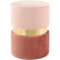 Hocker Gipsy 825 Hellrosa / Gold / Dunkelrosa von Kayoom