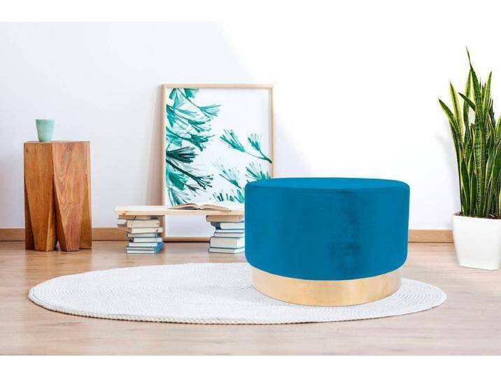 Kayoom Hocker Nano 310, Hocker in stilvollem Design (1 St), beeindruckend, mit pflegeleichtem Stoffbezug, blau von Kayoom