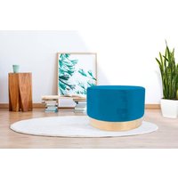 Kayoom Hocker "Nano 510, Hocker in stilvollem Design,weiche Schaumstoff-Sitzfläche" 1 Stk. tlg. Golz Akzente, mit pflegeleichtem Stoffbezug, große runde Form von Kayoom