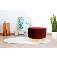 Kayoom Hocker "Nano 510, Hocker in stilvollem Design,weiche Schaumstoff-Sitzfläche" 1 Stk. tlg. Golz Akzente, mit pflegeleichtem Stoffbezug, große runde Form von Kayoom